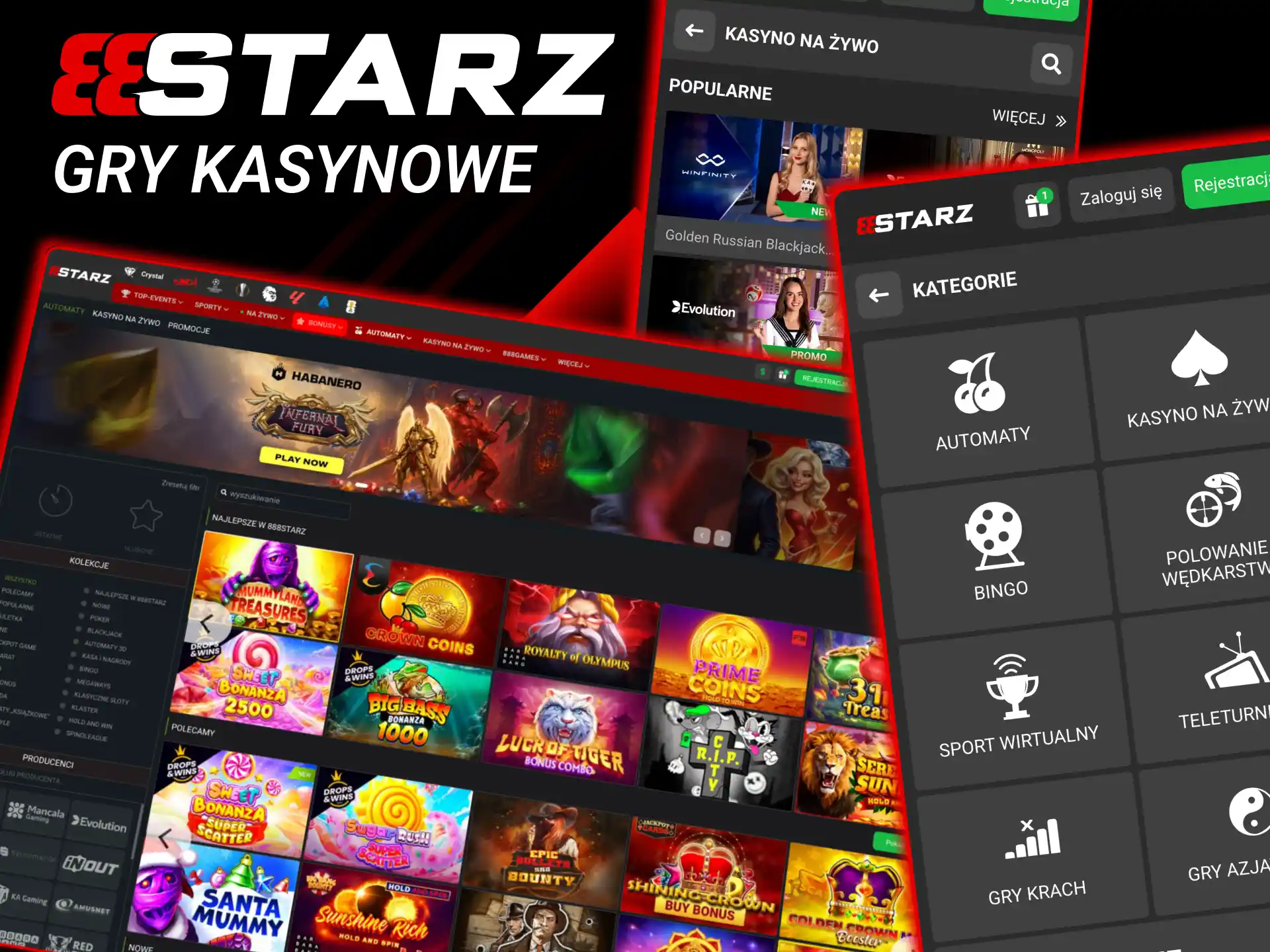 888starz zapewnia kasyno na żywo i szeroki wybór automatów.