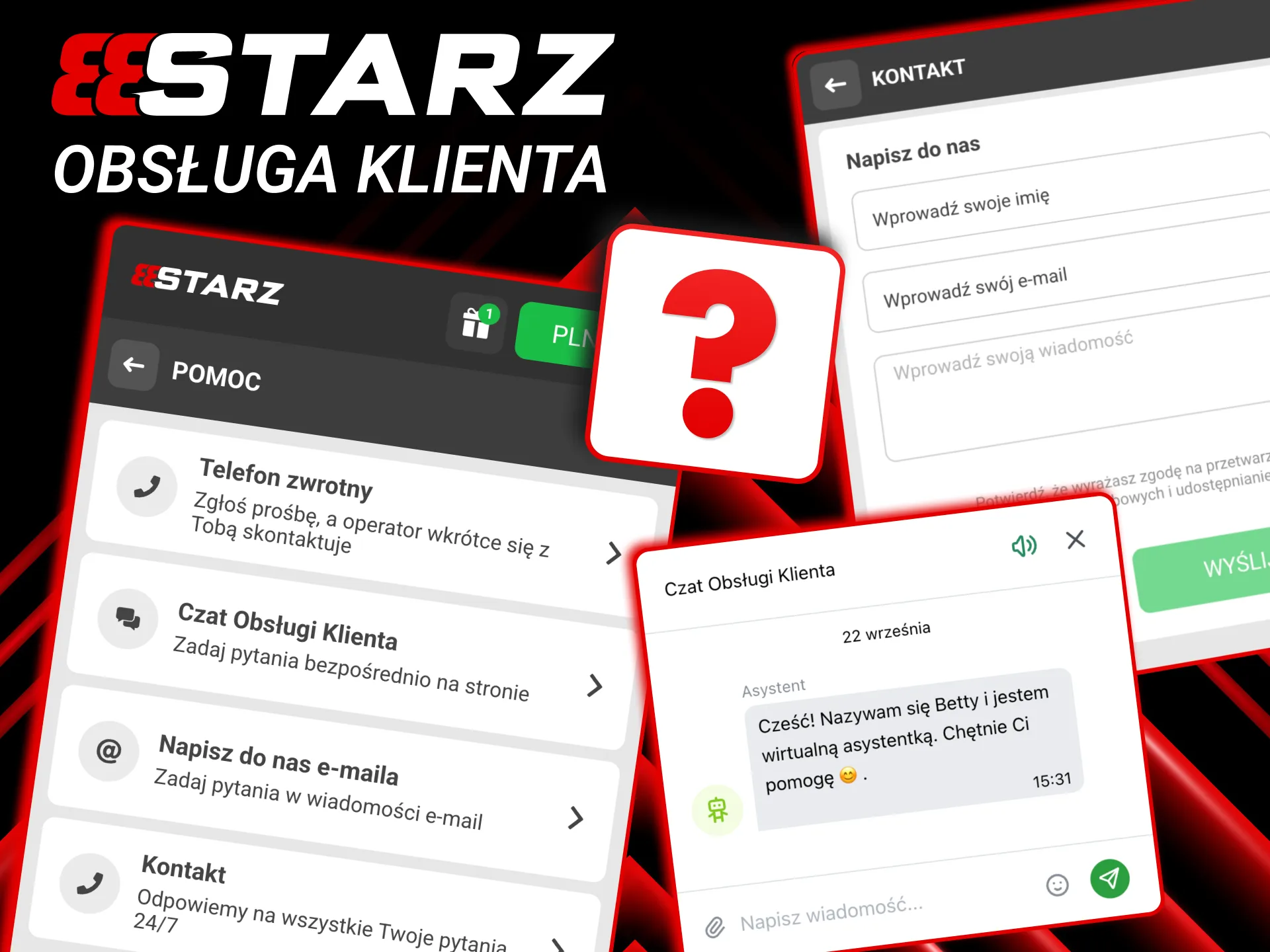 888starz udostępnia szybki live chat, email i sekcję FAQ.