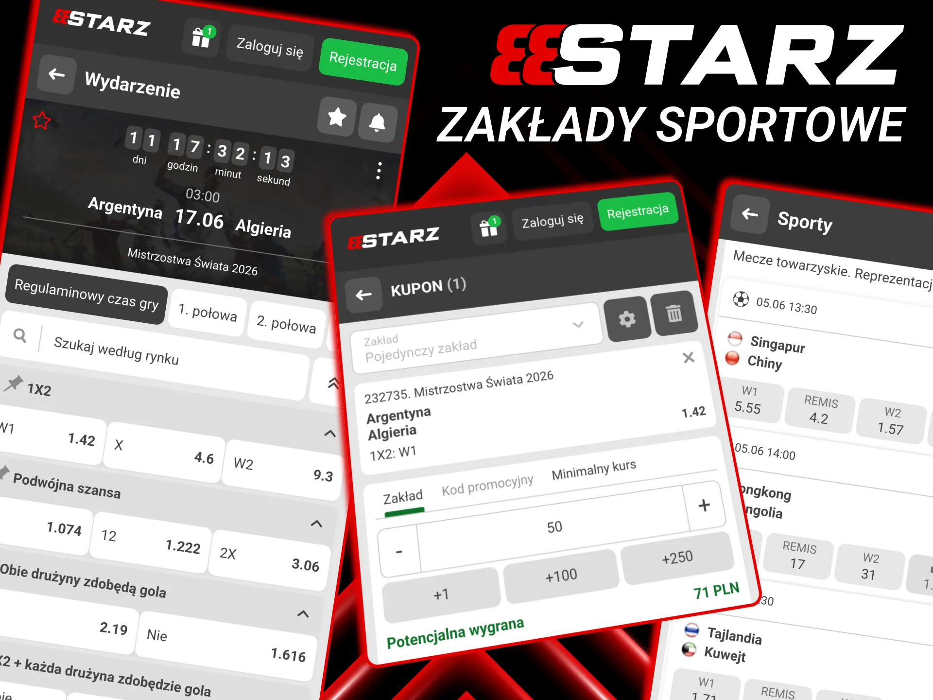 888starz oferuje zakłady na ponad 30 dyscyplin sportowych.